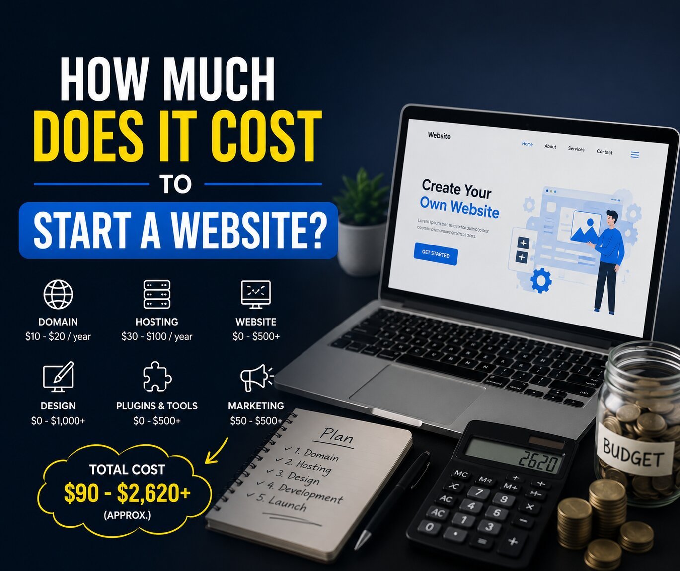 How Much Does It Cost to Start a Website?